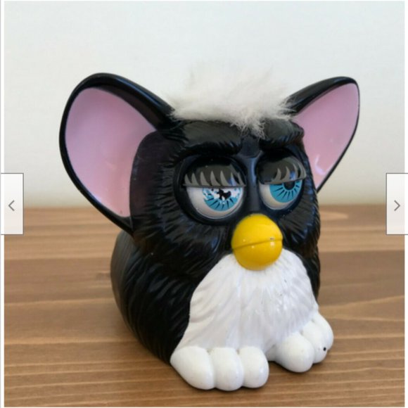 2 McDonald's Wind-Up Furby Toy 1998 Red w/ Green Hair & Black/White - Picture 3 of 11